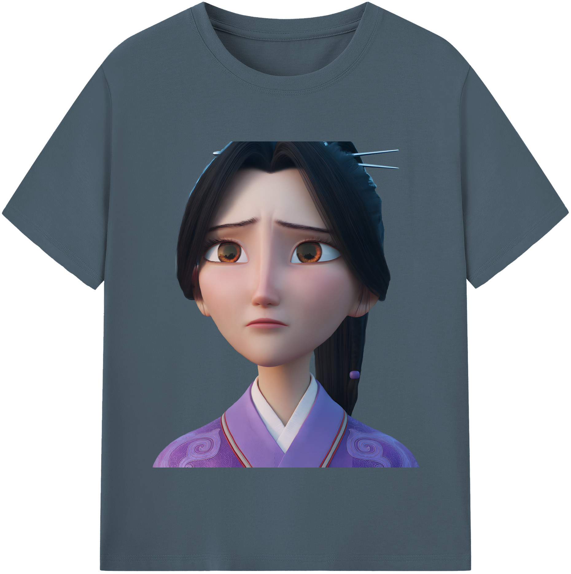 （画像用） Ne Zha 2 ナタ 魔童の大暴れ 綿100％半袖Tシャツ（フロントプリント）